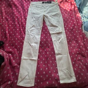Hollister White Distressed Skinny Jeans